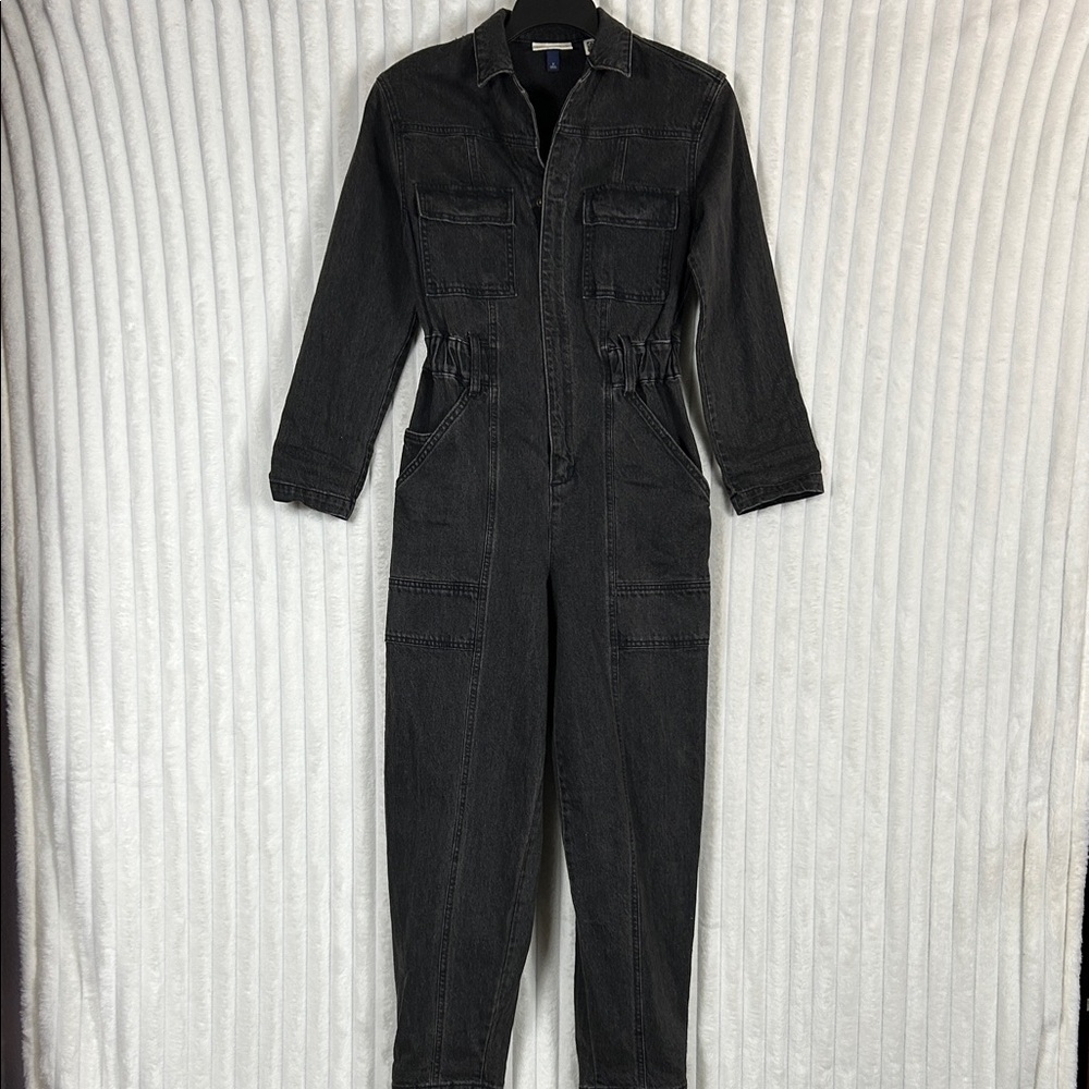 Universal Threads Faded Black wash Denim boilermaker, long sleeve Jumpsuit 0